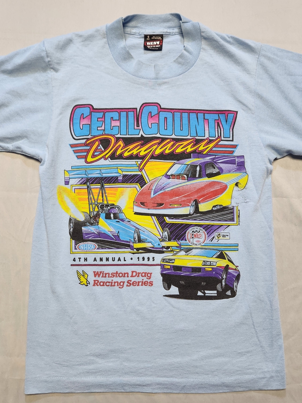 1995 NHRA Drag Racing Cecil Maryland shirt Small vtg 90s USA single stitch Y2K